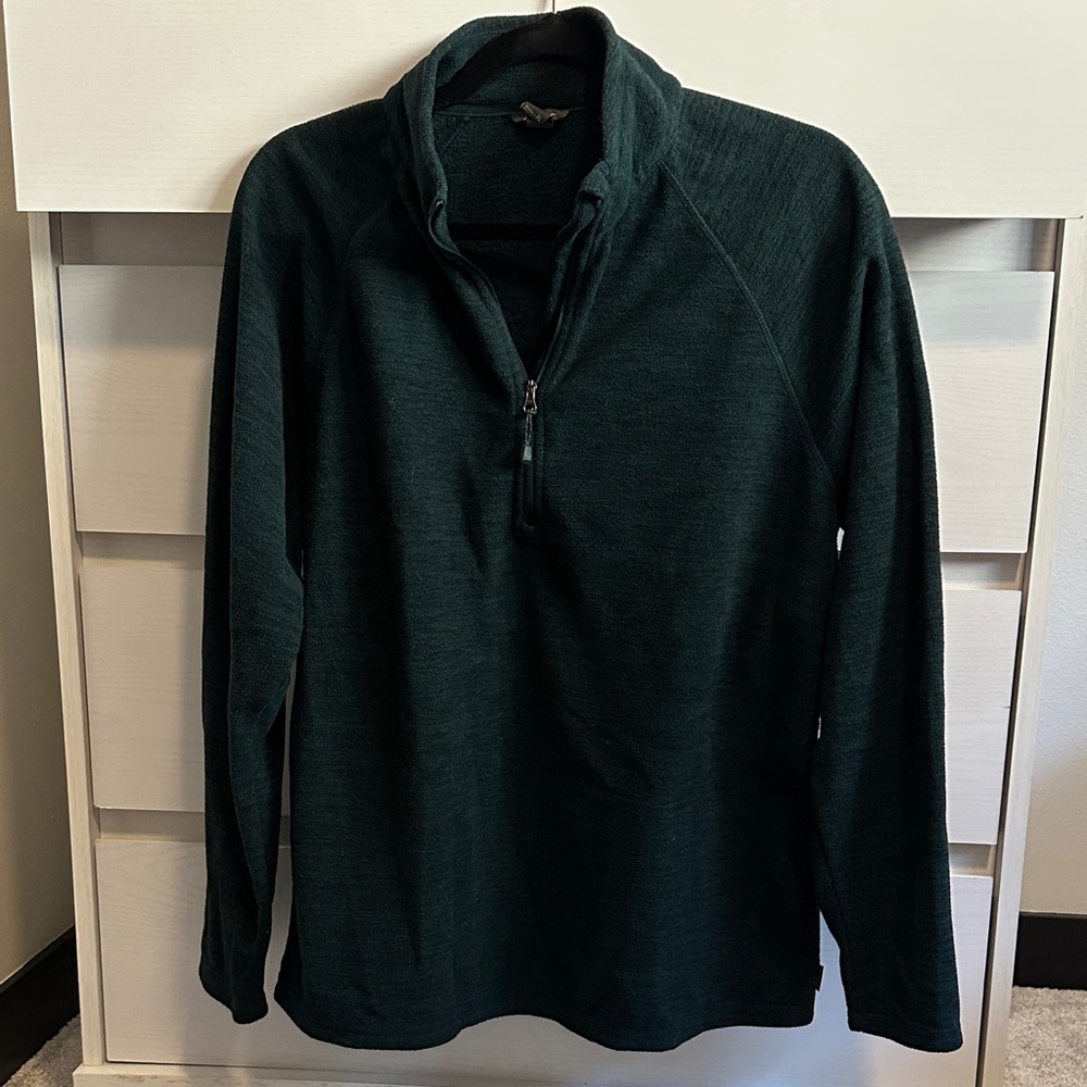 Eddie Bauer Women's Dark Green Quarter Zip Sweater
